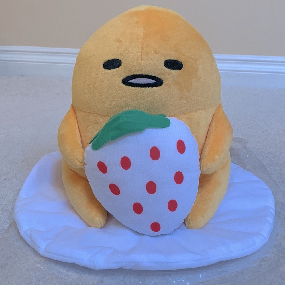 SANRIO GUDETAMA WITH WHITE STRAWBERRY [NWT - From Japan]